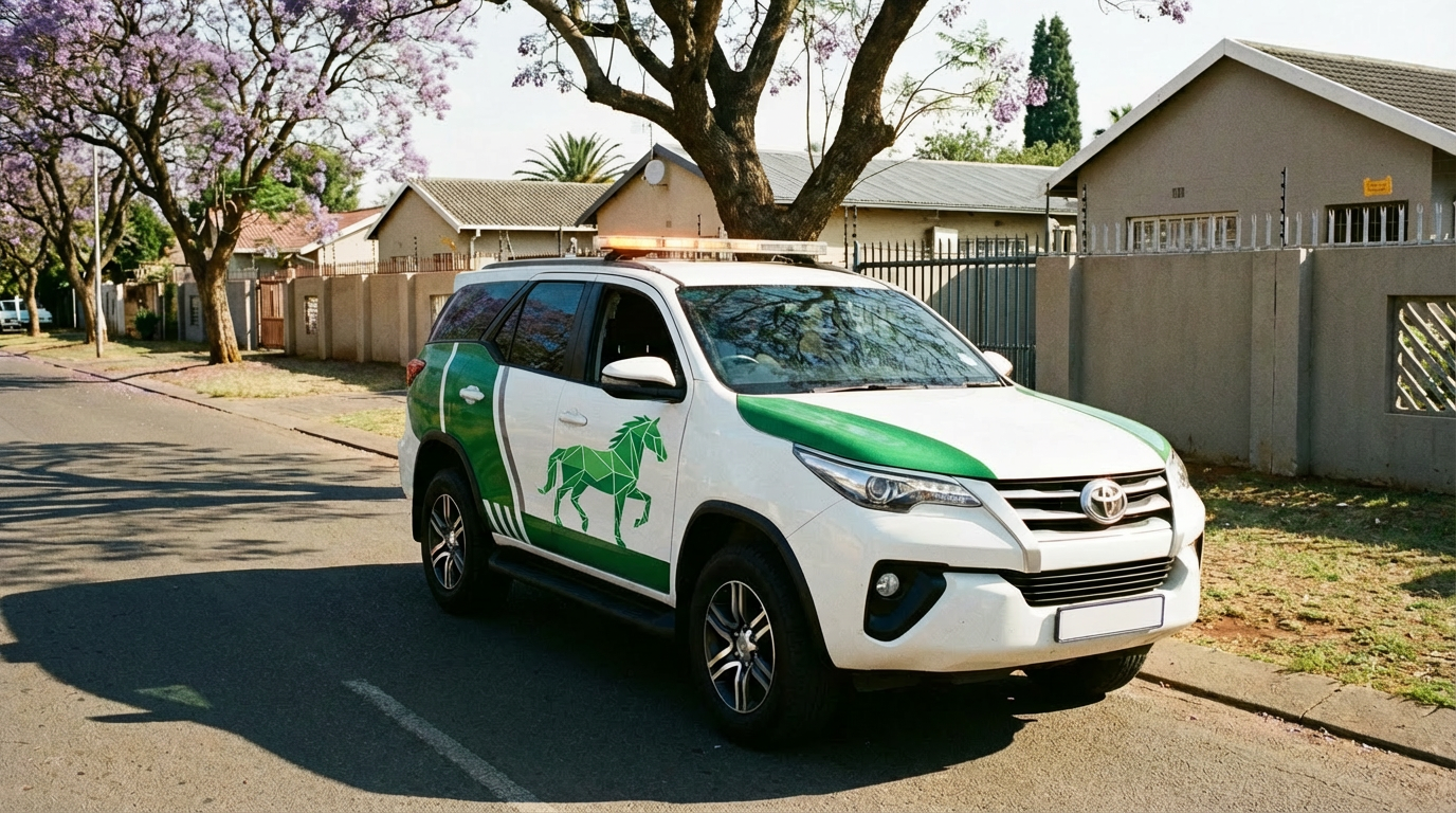 Curved And Co. Branded Toyota Fortuner Mobile Patrol Vehicle in Fourways